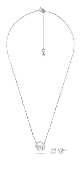 Silver jewelry set MKC1260AN040 (necklace, earrings)