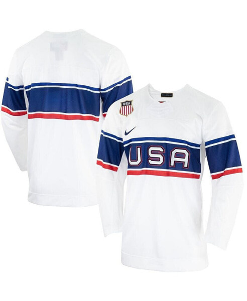 Men's White Team USA Hockey 2022 Winter Olympics Collection Jersey