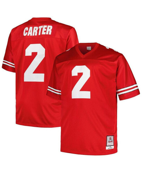 Men's Cris Carter Scarlet Ohio State Buckeyes Big and Tall Legacy Jersey