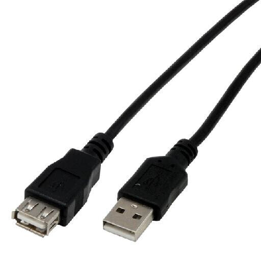 MCL Samar MCL MC922AMF-5M/N - 5 m - USB A - USB A - USB 2.0 - Male/Female - Black