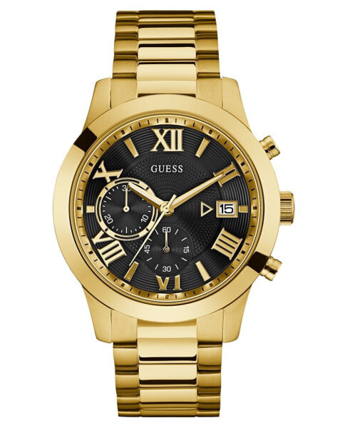 Men's Chronograph Gold-Tone Stainless Steel Bracelet Watch 45mm