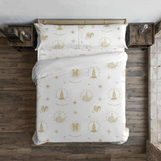 Пододеяльник Harry Potter Hogwarts Gold Christmas Разноцветный 175 темы 240 x 220 cm 150/160 кровать