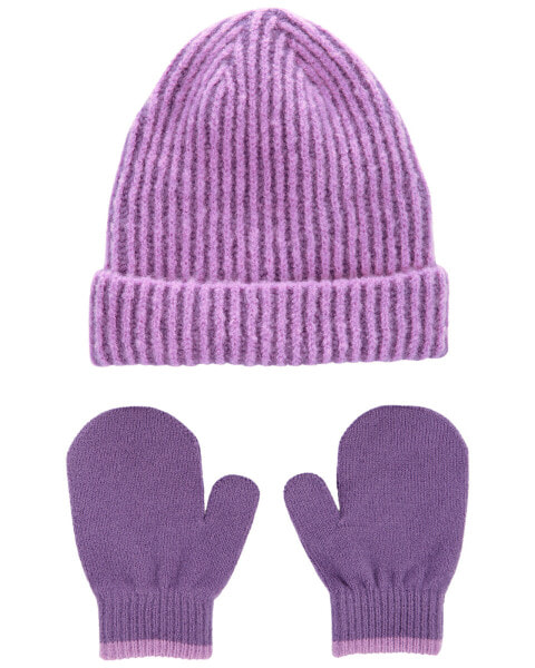 Toddler 2-Pack Beanie & Mittens 2T-4T