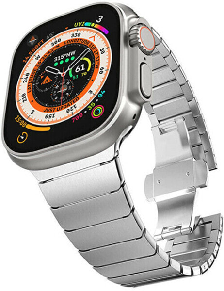 Ремешок для часов 4wrist Ocelový tah s motýlovou sponou pro Apple Watch 38/40/41 mm - Silver