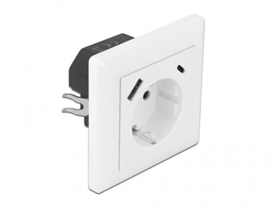 Delock 11489 - CEE 7/3 + USB - White - Plastic - 250 V - 16 A - 4000 W