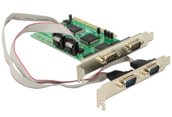 Delock PCI Card 4x Serial - PCI - 1 Mbit/s - Wired - 98SE/ME/2000/NT4.0/XP/Vista - Linux - DOS