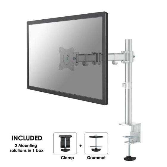 by Newstar Select monitor arm desk mount - Clamp/Bolt-through - 8 kg - 25.4 cm (10") - 76.2 cm (30") - 100 x 100 mm - Silver