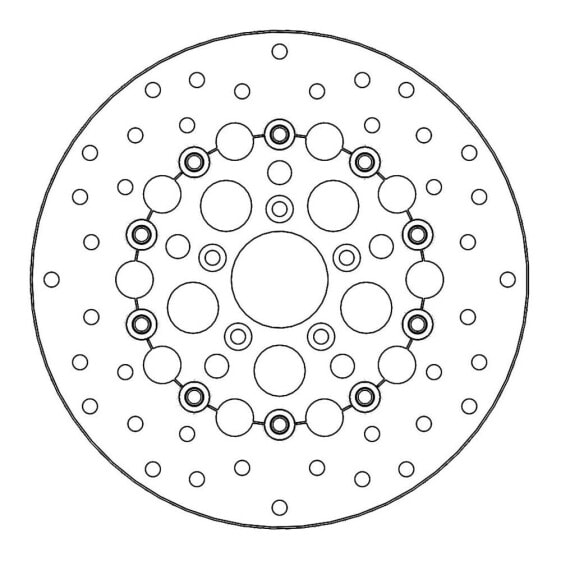 MOTO-MASTER Round Harley Davidson 112318 Left&Right front brake disc