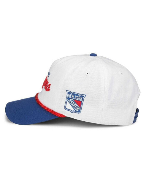 Men's White/Blue New York Rangers Roscoe Washed Twill Adjustable Hat
