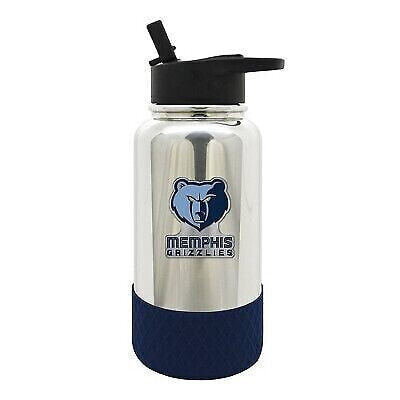 NBA Memphis Grizzlies 32oz Thirst Hydration Water Bottle - Silver