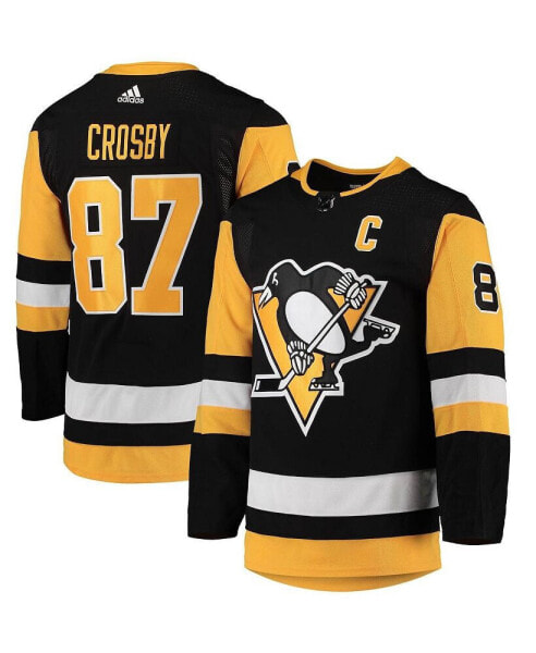 Men's Sidney Crosby Black Pittsburgh Penguins Home Captain Patch Authentic Pro Player Jersey