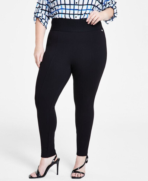 Plus Size Pull-On Skinny Compression Pants