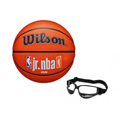 Zestaw Piłka do koszykówki Wilson NBA Jr + Dryblerki Basketo