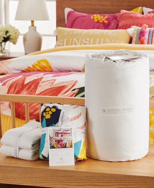 Grandiflora Reversible 3-Pc. Duvet Cover Set, Full/Queen