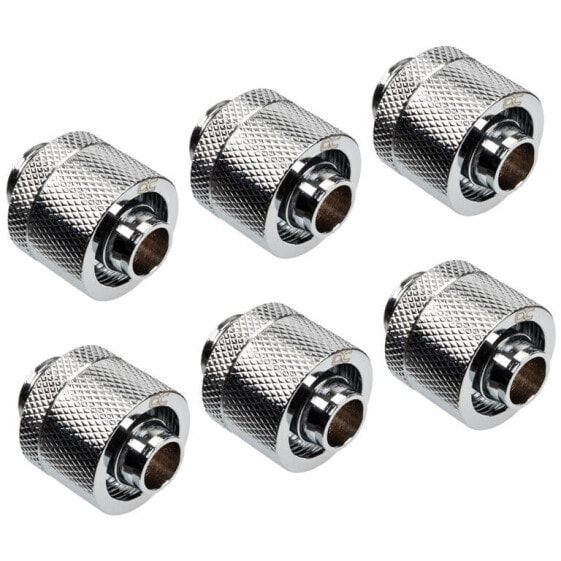 Alphacool Eiszapfen 16/10 mm Anschraubtülle G1/4, 6-Pack - chrome