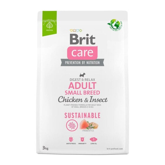 BRIT Care Dog Sustainable Adult Small Breed Chicken And Insect 3kg Dog Food