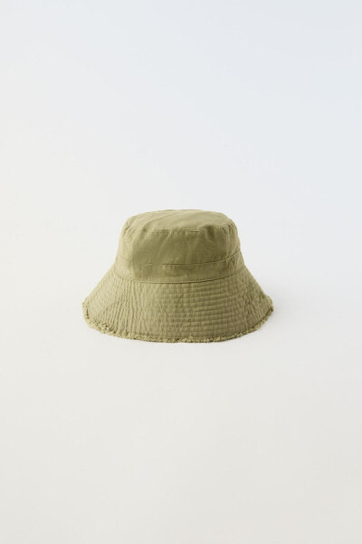 True neutrals bucket hat with fringe