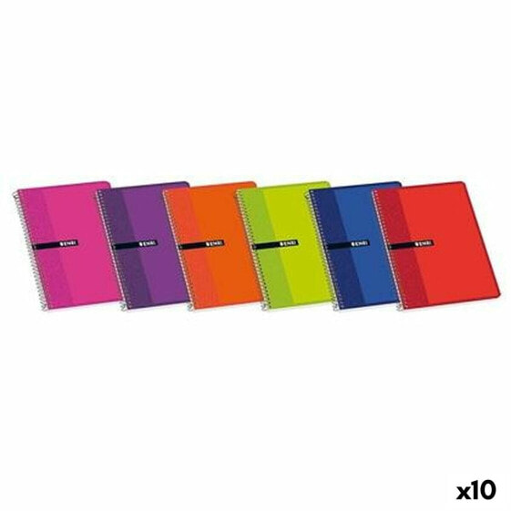 ноутбук ENRI Разноцветный Мягкая обложка Din A4 80 Листья (10 штук)