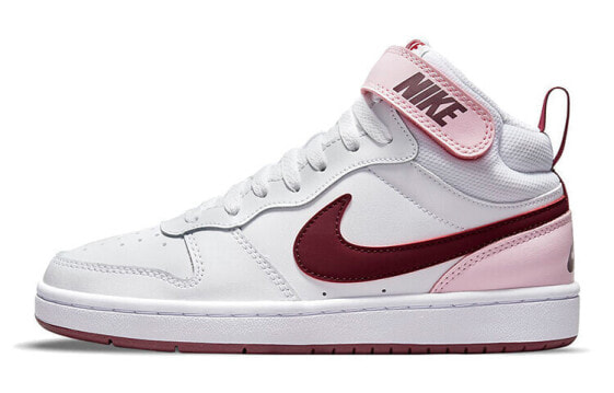 Кеды Nike Court Borough Mid 2 GS Розово-белые