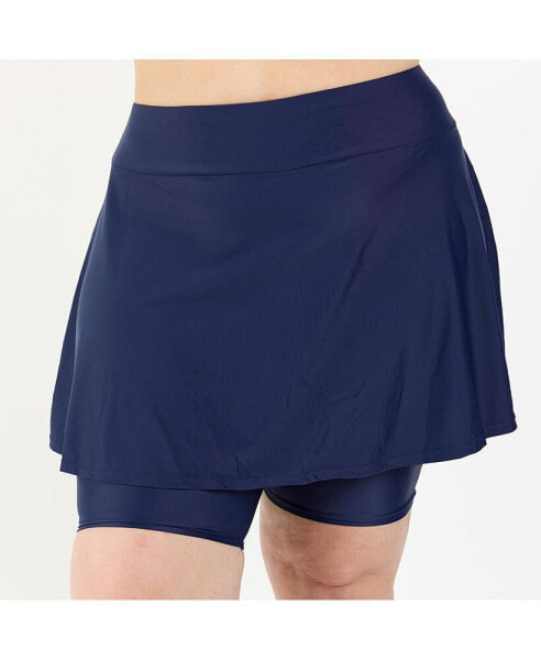 Plus Size Midi Swim Skort