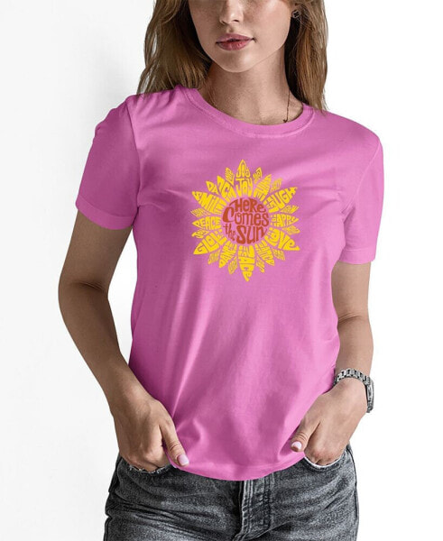 Women's Sunflower Word Art T-shirt