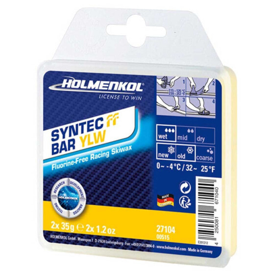 HOLMENKOL Syntec FF Bar 0°C/-4°C Wax 2x35 gr