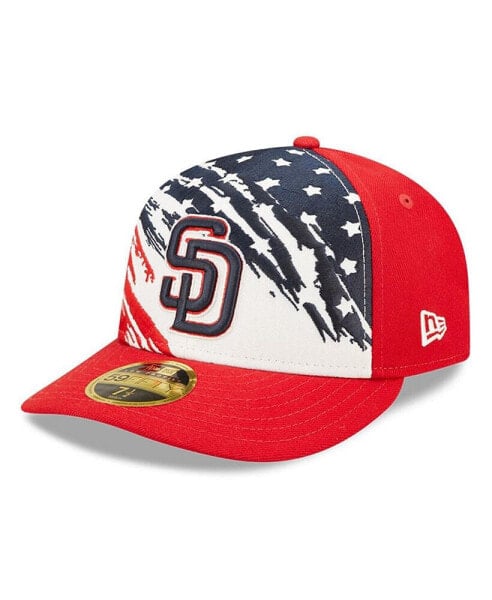 Men's Red San Diego Padres 2022 4th of July Low Profile 59FIFTY Fitted Hat
