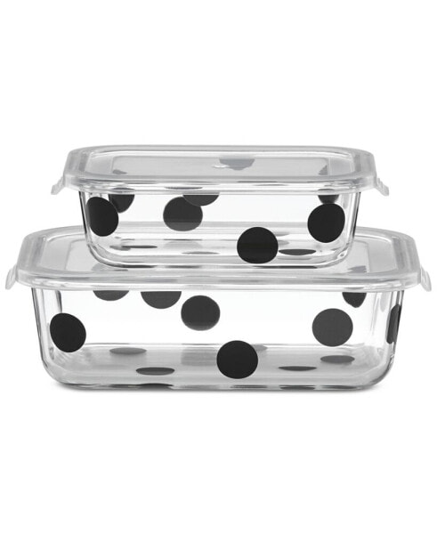 All In Good Taste Deco Dot 2-Container Storage Set