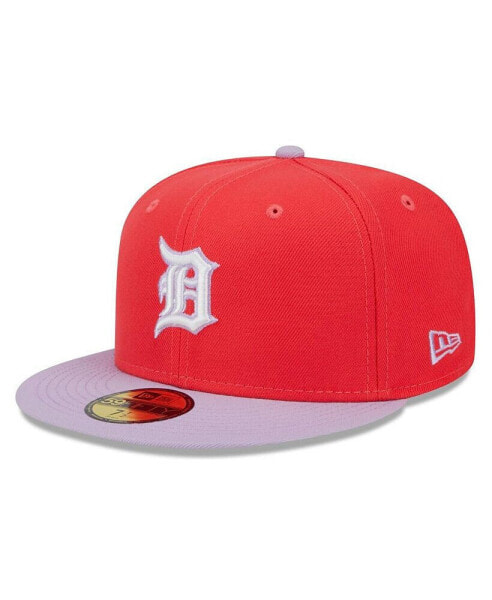 Men's Red, Lavender Detroit Tigers Spring Color Two-Tone 59FIFTY Fitted Hat