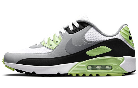 Кроссовки беговые Nike Air Max 90 G черно-серо-зеленые CU9978-104