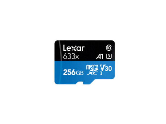 Lexar 633x - 256 GB - MicroSDXC - Class 10 - UHS-I - 100 MB/s - 45 MB/s