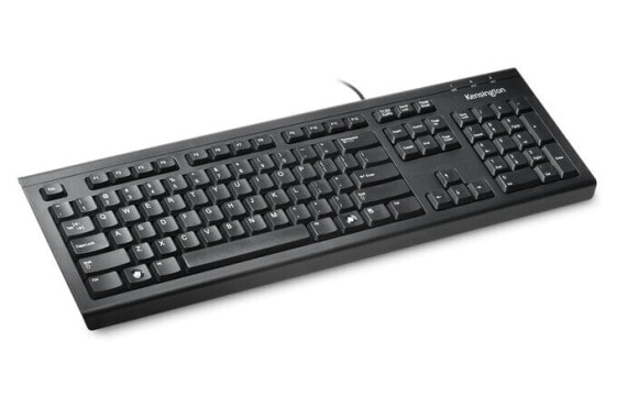 Kensington Value Keyboard Black France - Full-size (100%) - Wired - USB - AZERTY - Black