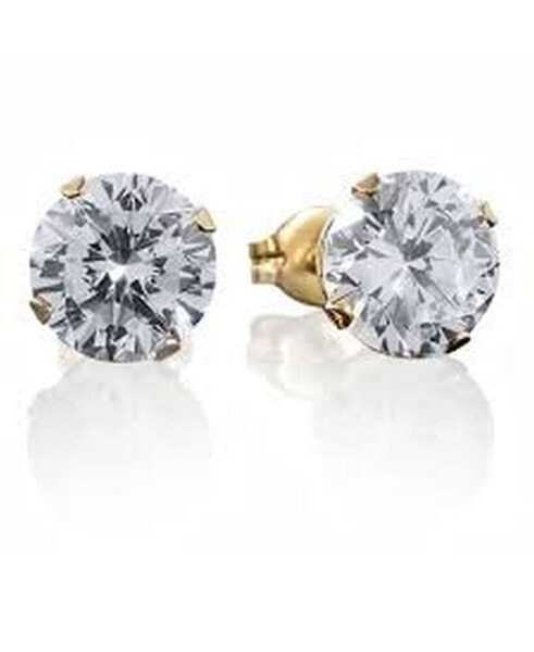 Stainless Steel 18K Micron Gold Plated Stud Earrings