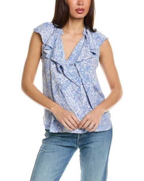 Joie Raquel Silk Top Women's Blue S