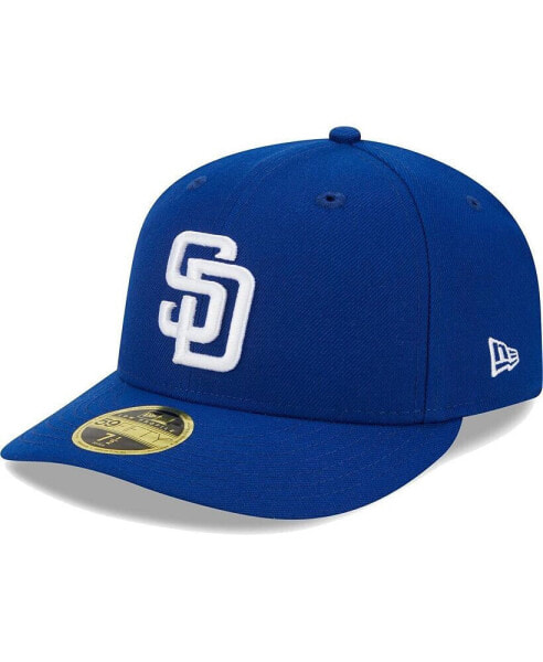 Men's Royal San Diego Padres White Logo Low Profile 59FIFTY Fitted Hat