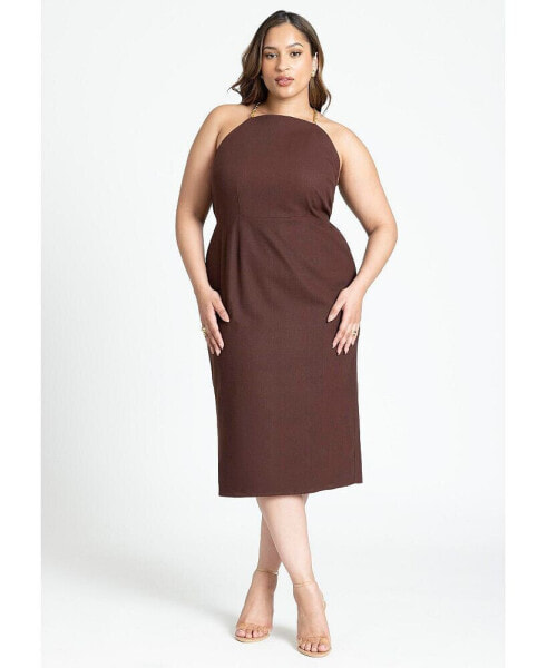 Plus Size Chain Detail Midi Dress