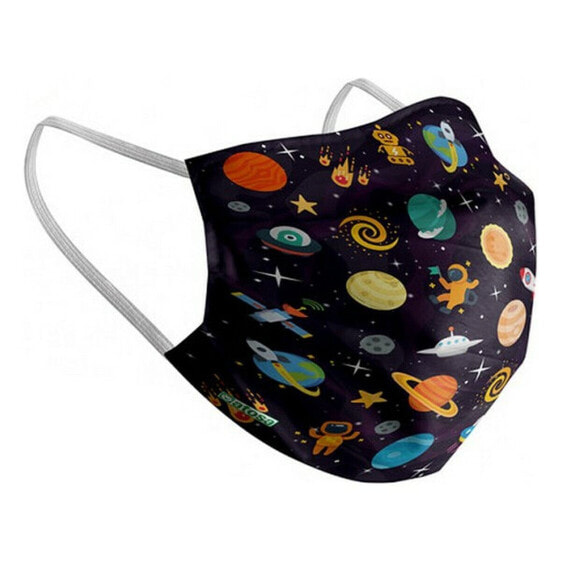 Защитная маска BigBuy Wellness Гигиеническая Маска Многоразового Использования Space Детский