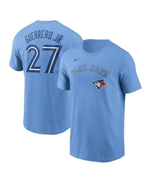 Men's Vladimir Guerrero Jr. Powder Blue Toronto Blue Jays Fuse Name Number T-Shirt