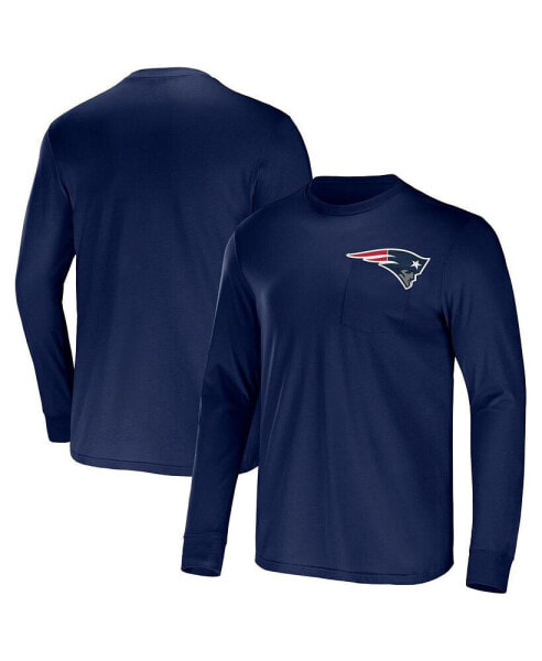Men's NFL x Darius Rucker Collection by Navy New England Patriots Team Long Sleeve T-shirt