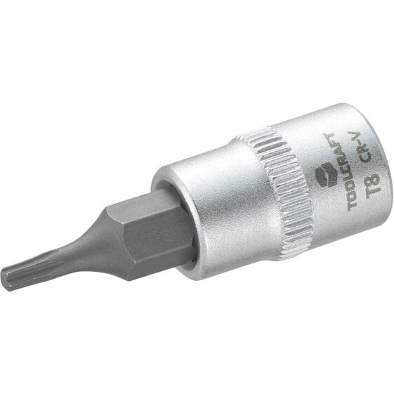 Toolcraft 816078 - Socket - 1/4" - Metric - 1 head(s) - 6.3 mm - T8