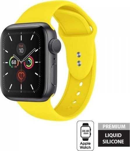 Crong Crong Liquid Band - Pasek do Apple Watch 38/40 mm (żółty)