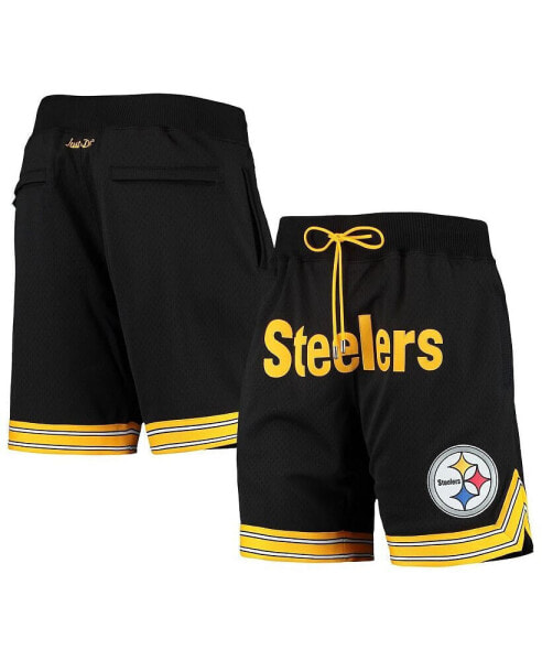 Men's Black Pittsburgh Steelers Just Don Gold Rush Shorts