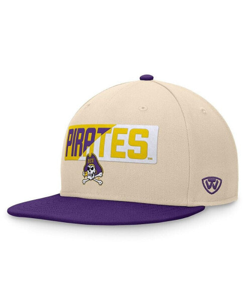 Men's Khaki ECU Pirates Goalaso Snapback Hat