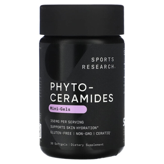 Витамин С для здоровья кожи Sports Research Phytoceramides Mini-Gels, 350 мг, 30 капсул