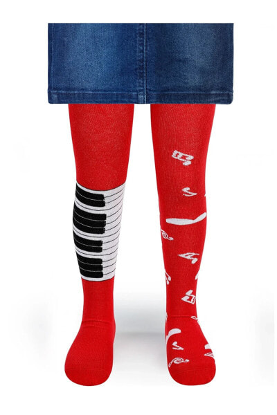 Kız Çocuk Külotlu Çorap 3-11 Yaş Kırmızı