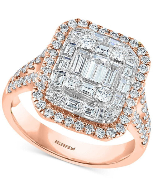 EFFY® Diamond Cluster Statement Ring (2 ct. t.w.) in 14k Rose Gold