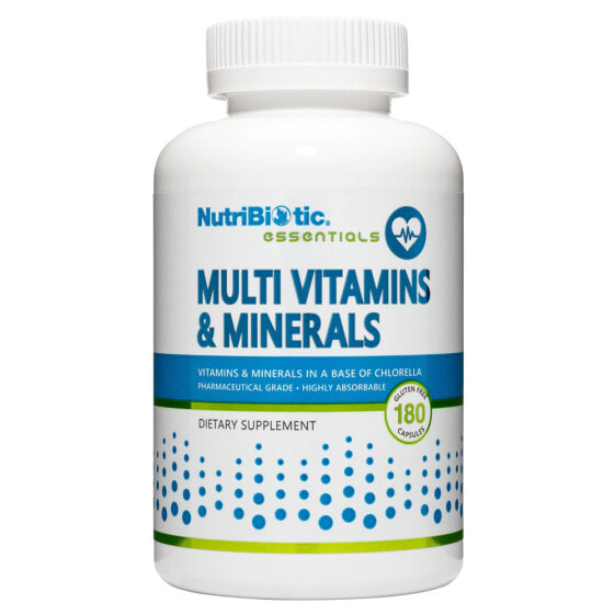 NutriBiotic Multi Vitamins & Minerals Витаминно-минеральный комплекс 180 капсул