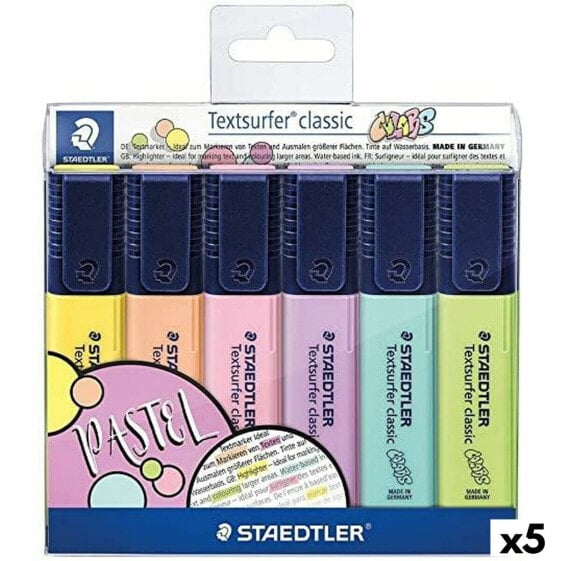 Фломастеры тонкие STAEDTLER Textsurfer Classic Pastel Cake 5 штук