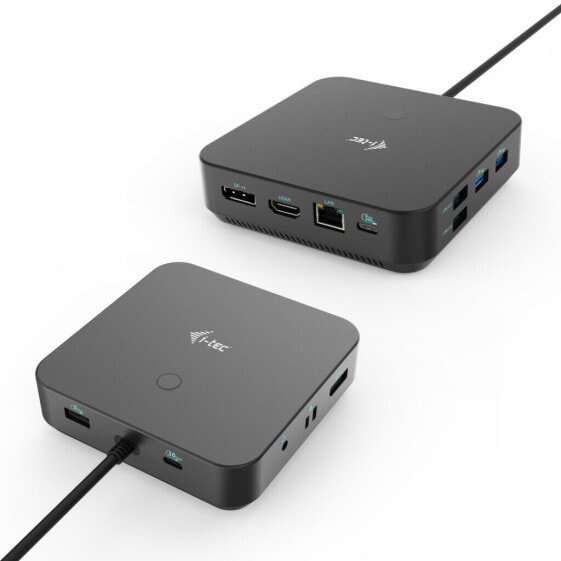 i-tec USB-C HDMI Dual DP Docking Station with Power Delivery 100 W - Wired - USB 3.2 Gen 1 (3.1 Gen 1) Type-C - 10,100,1000 Mbit/s - Black - 10 Gbit/s - 144 Hz