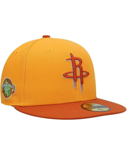 Папаха мужская New Era Houston Rockets 59FIFTY Gold, Rust